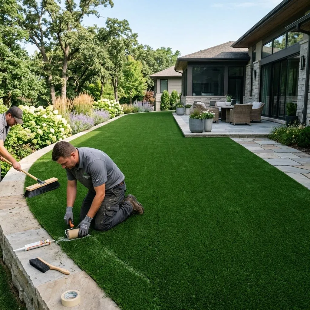 Artificial turf installation
