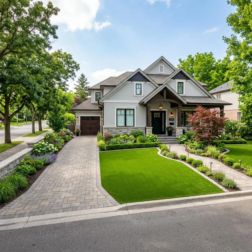 Front yard turf installation