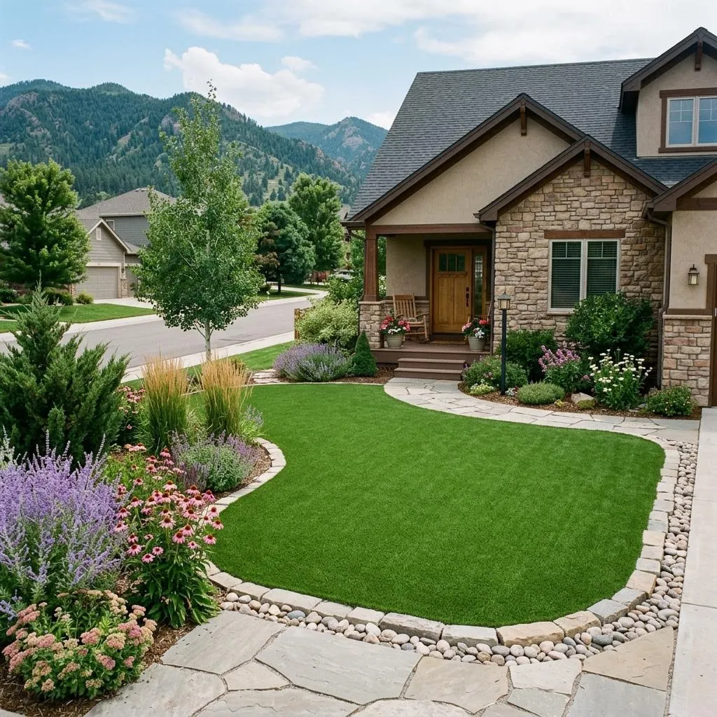 Residential artificial grass installation