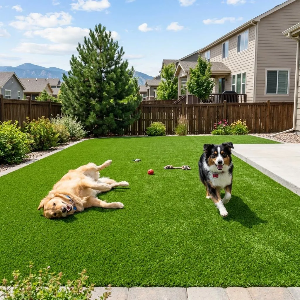 Expansive and usable artificial grass lawn in Security-Widefield providing a low maintenance outdoor living space